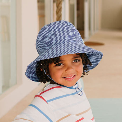 Blue Horizon Wide Brim Bucket Hat Blue