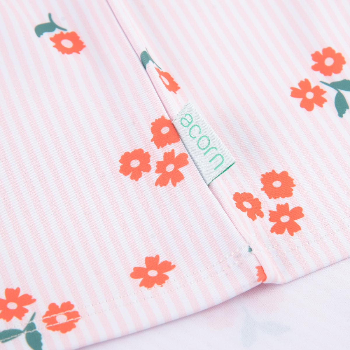 Striped Posy UPF50+ Swimming Set Pink, White and Red