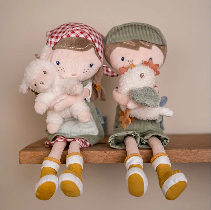 Cuddle Doll Farmer Rosa With Sheep | 35cm