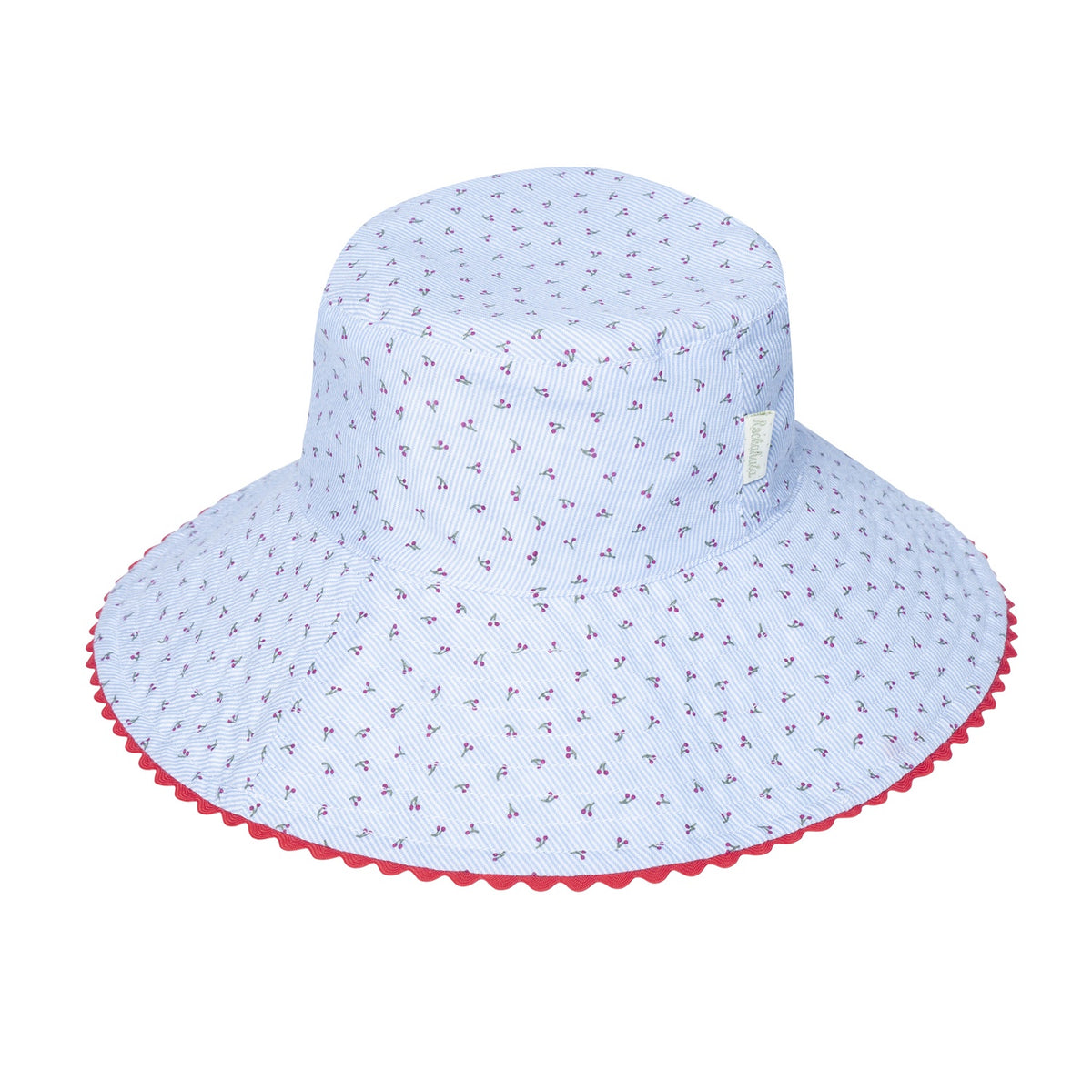Cherry Gingham Reversible Sun Hat
