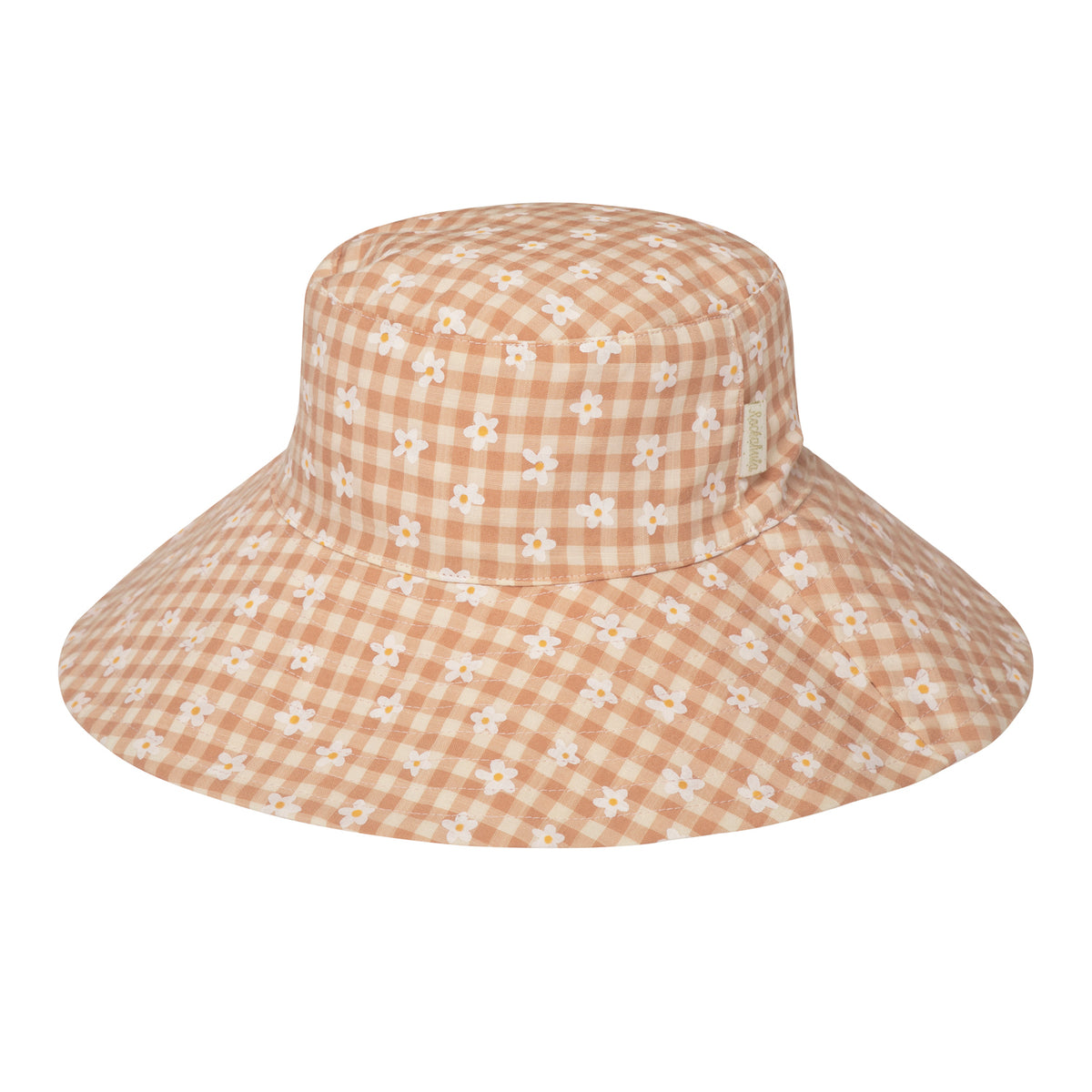 Daisy Gingham Reversible Sun Hat 3-6 YRS