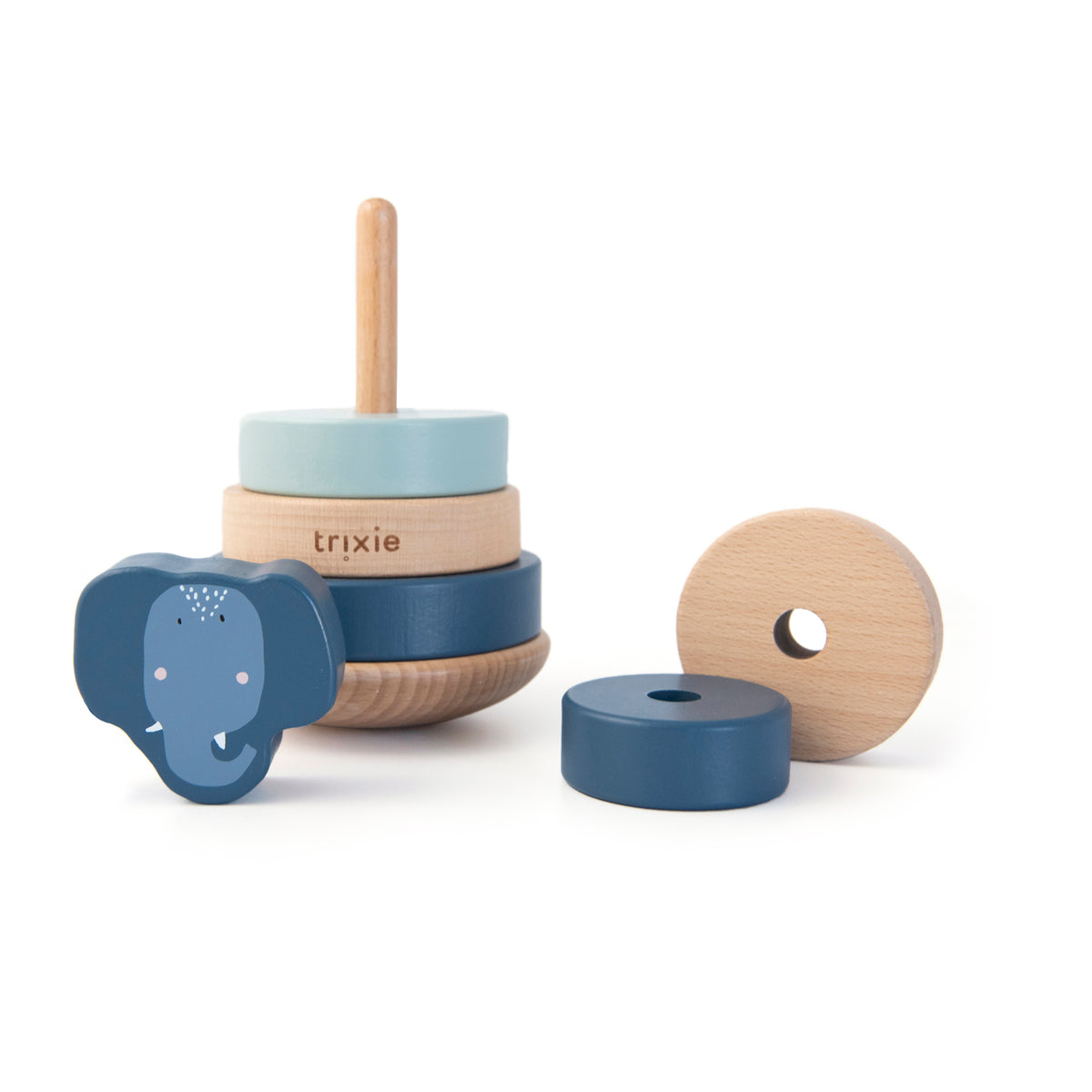 Trixie Wooden Stacking Toy | Mrs. Elephant