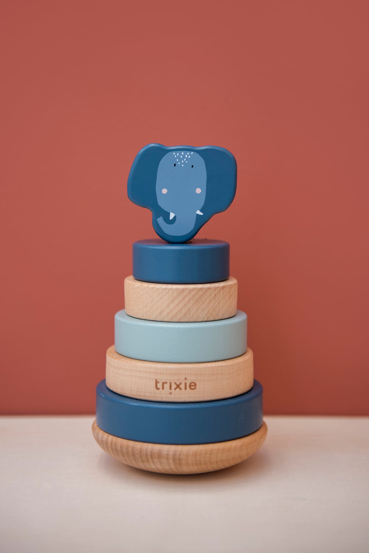 Trixie Wooden Stacking Toy | Mrs. Elephant