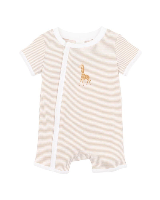 Billie Giraffe Organic SS Zipsuit