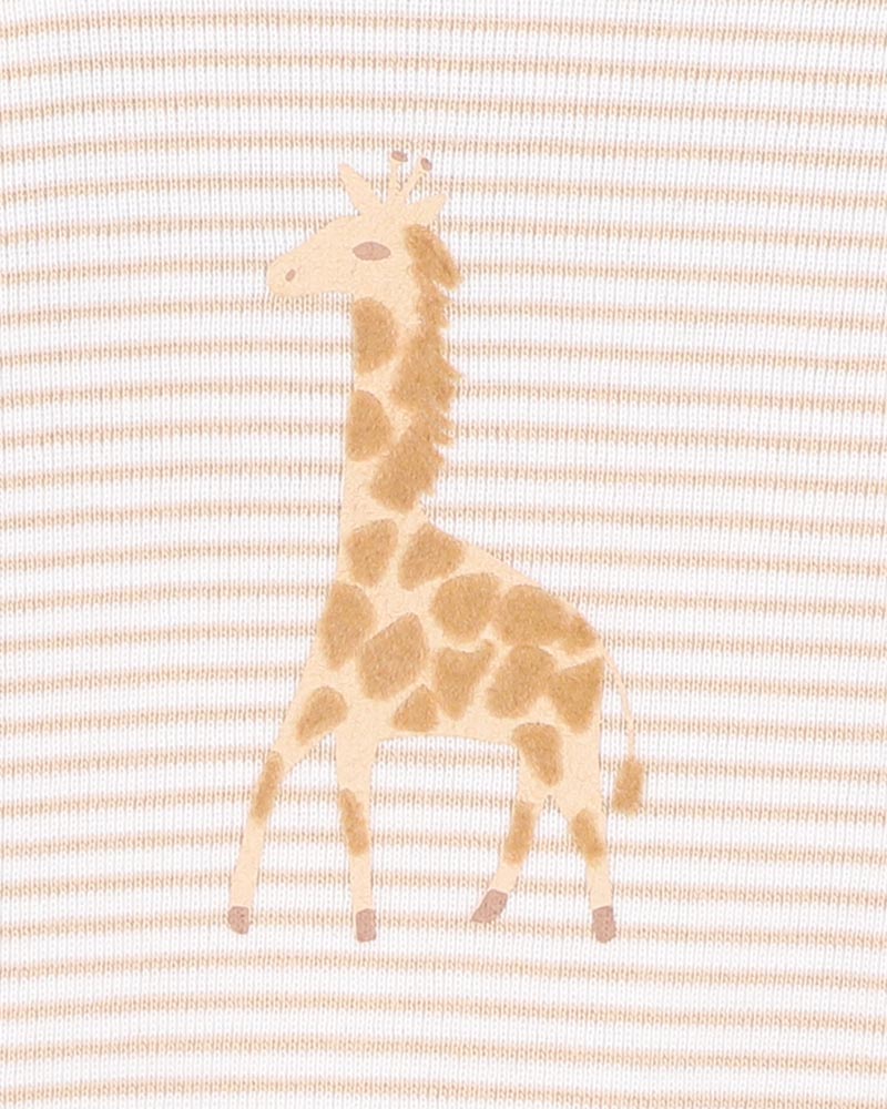 Billie Giraffe Organic SS Zipsuit