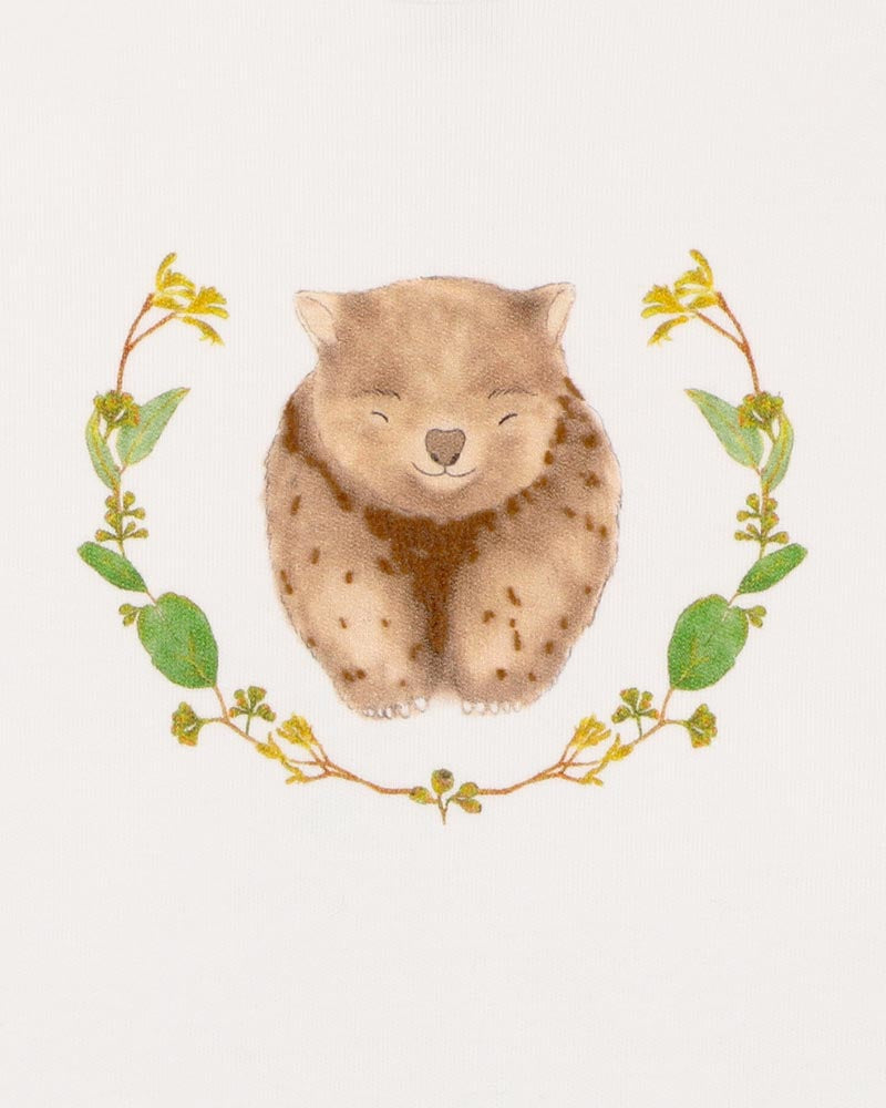 Australiana Organic Wombat Bodysuit