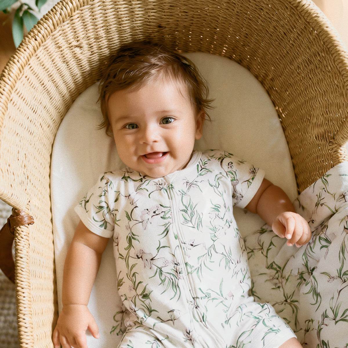 TAYLOR ORGANIC SS ZIP ROMPER