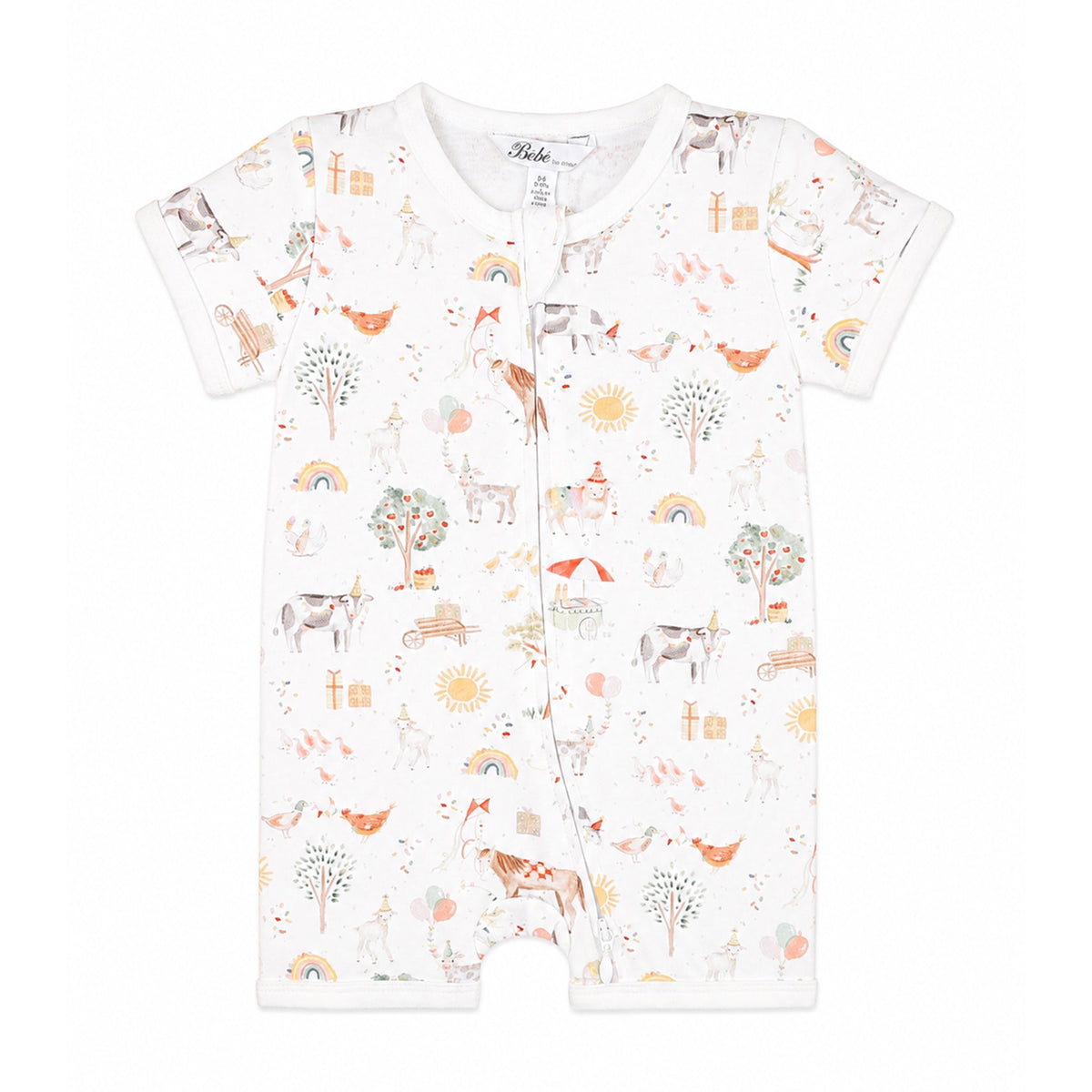 SCOUT ORGANIC SS ZIP ROMPER