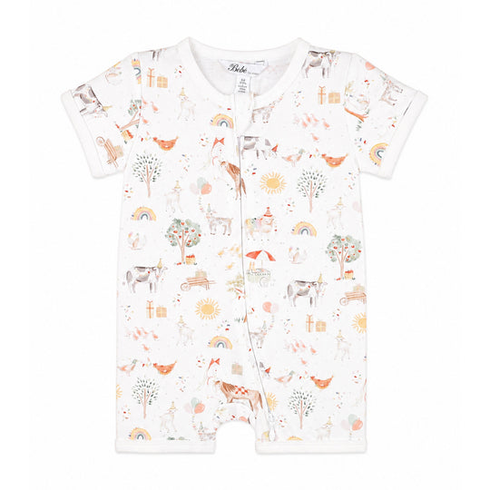 SCOUT ORGANIC SS ZIP ROMPER