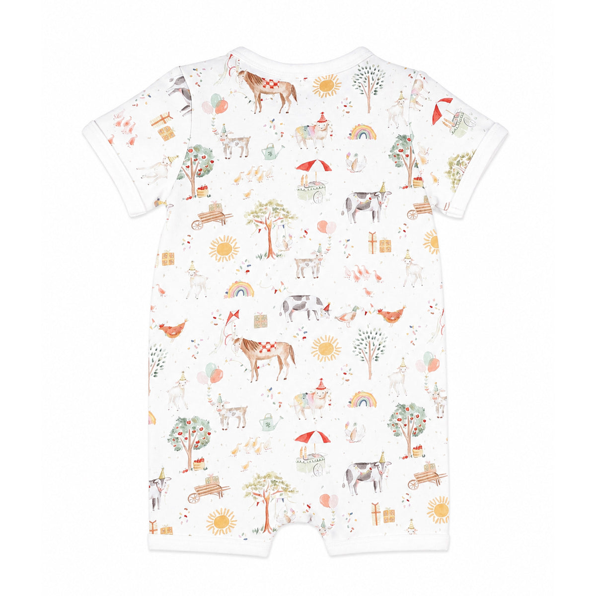 SCOUT ORGANIC SS ZIP ROMPER