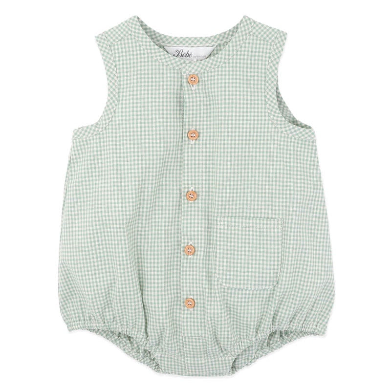 SCOUT CHECK BUTTON UP BODYSUIT