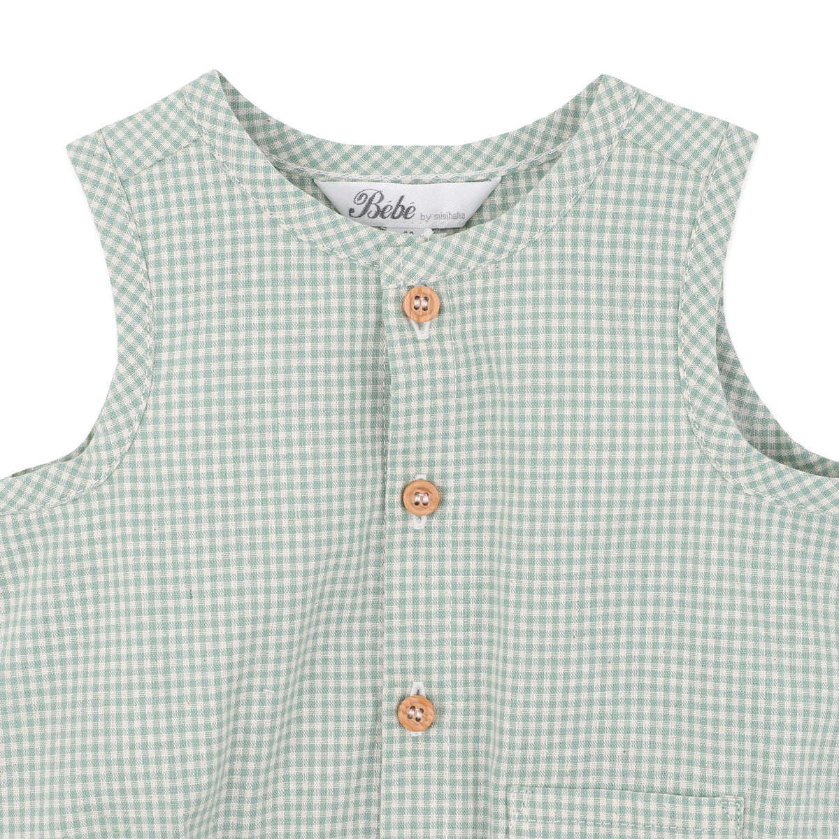 SCOUT CHECK BUTTON UP BODYSUIT