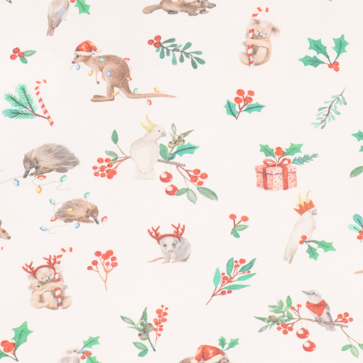 FESTIVE PRINT SS ZIP ROMPER