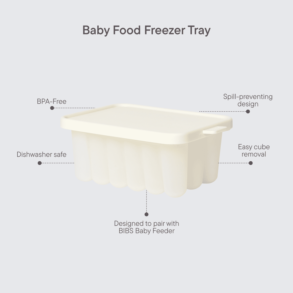 BIBS Baby Food Freezer Tray | Ivory