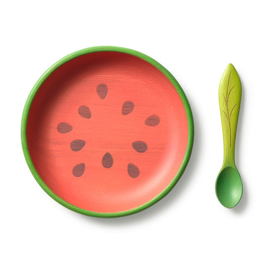 Wally The Watermelon Plate & Spoon Set