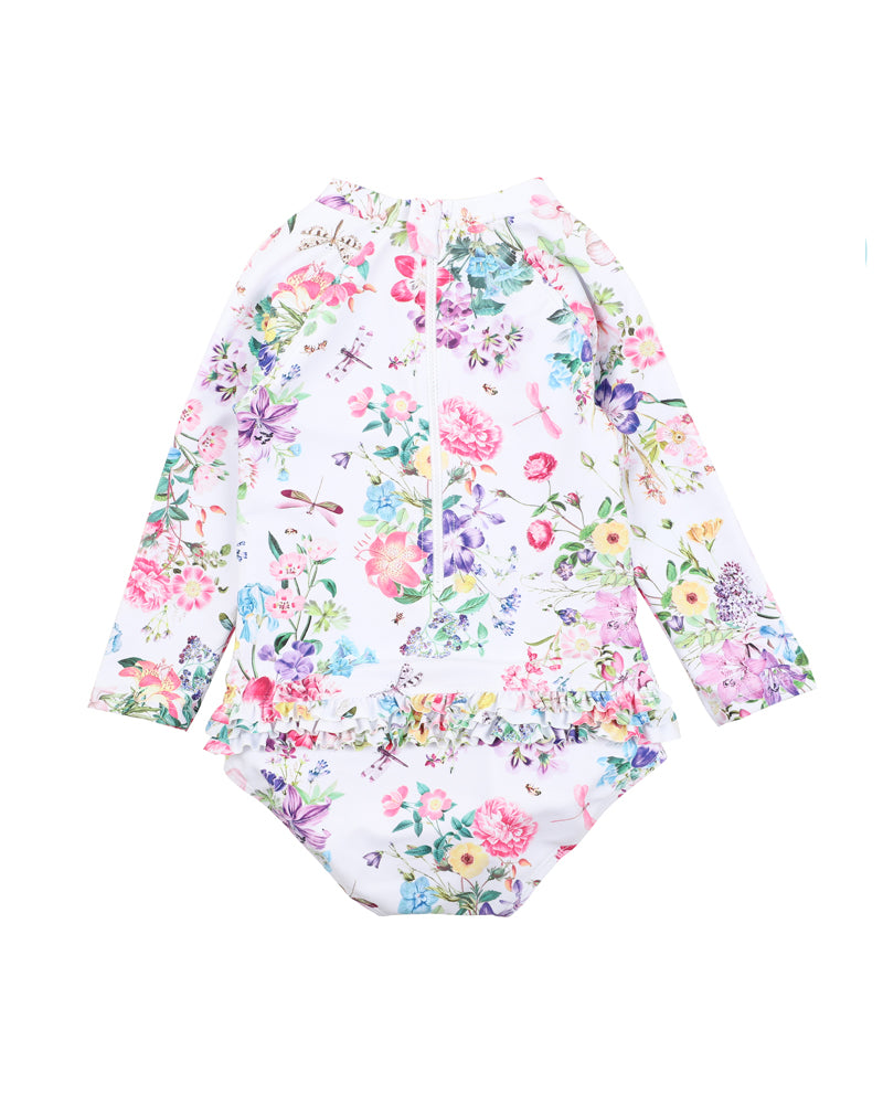 Allegra LS Sunsuit | White