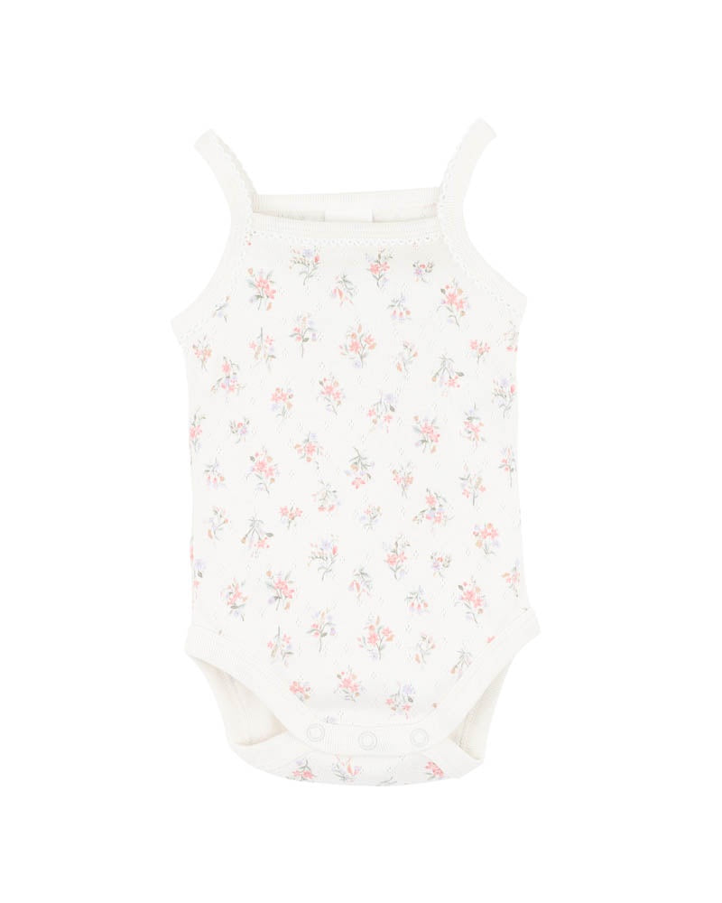 Anya Ditsy Print Organic Singlet Bodysuit