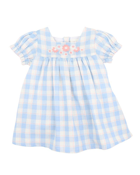 Bonnie Check Organic EMB Dress