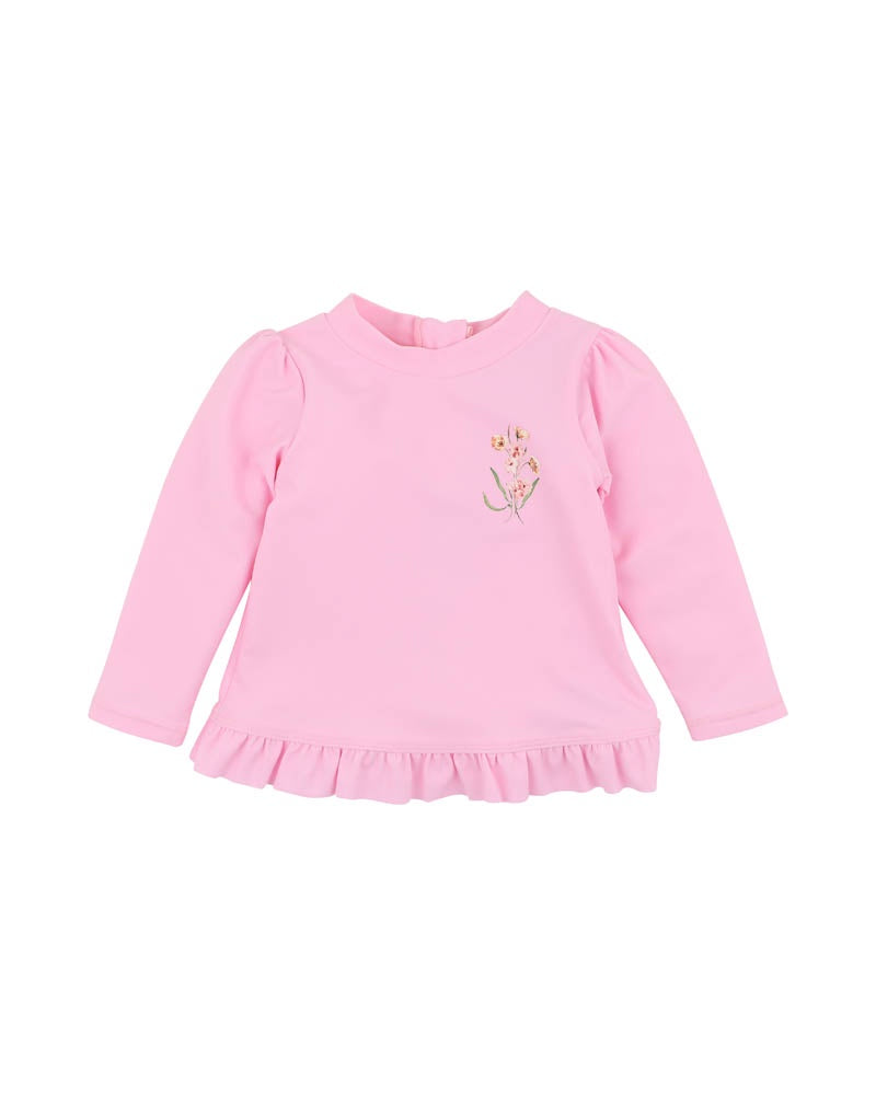 Myra Pink LS Rash Top