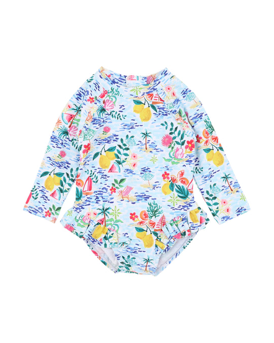 Addison Print LS Sunsuit
