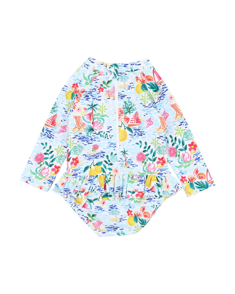 Addison Print LS Sunsuit