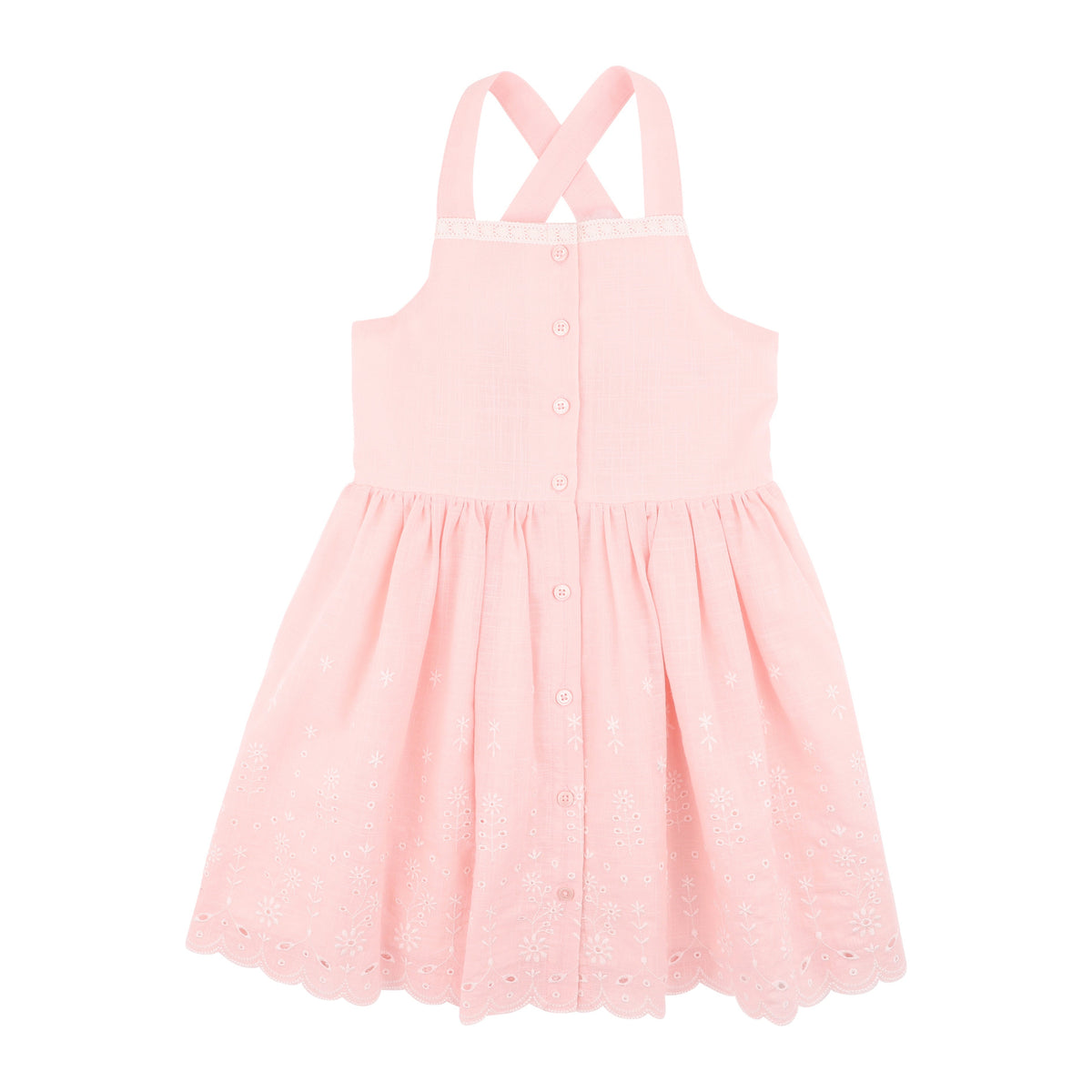 CHELSEA BRODERIE HEM DRESS 3-7Y
