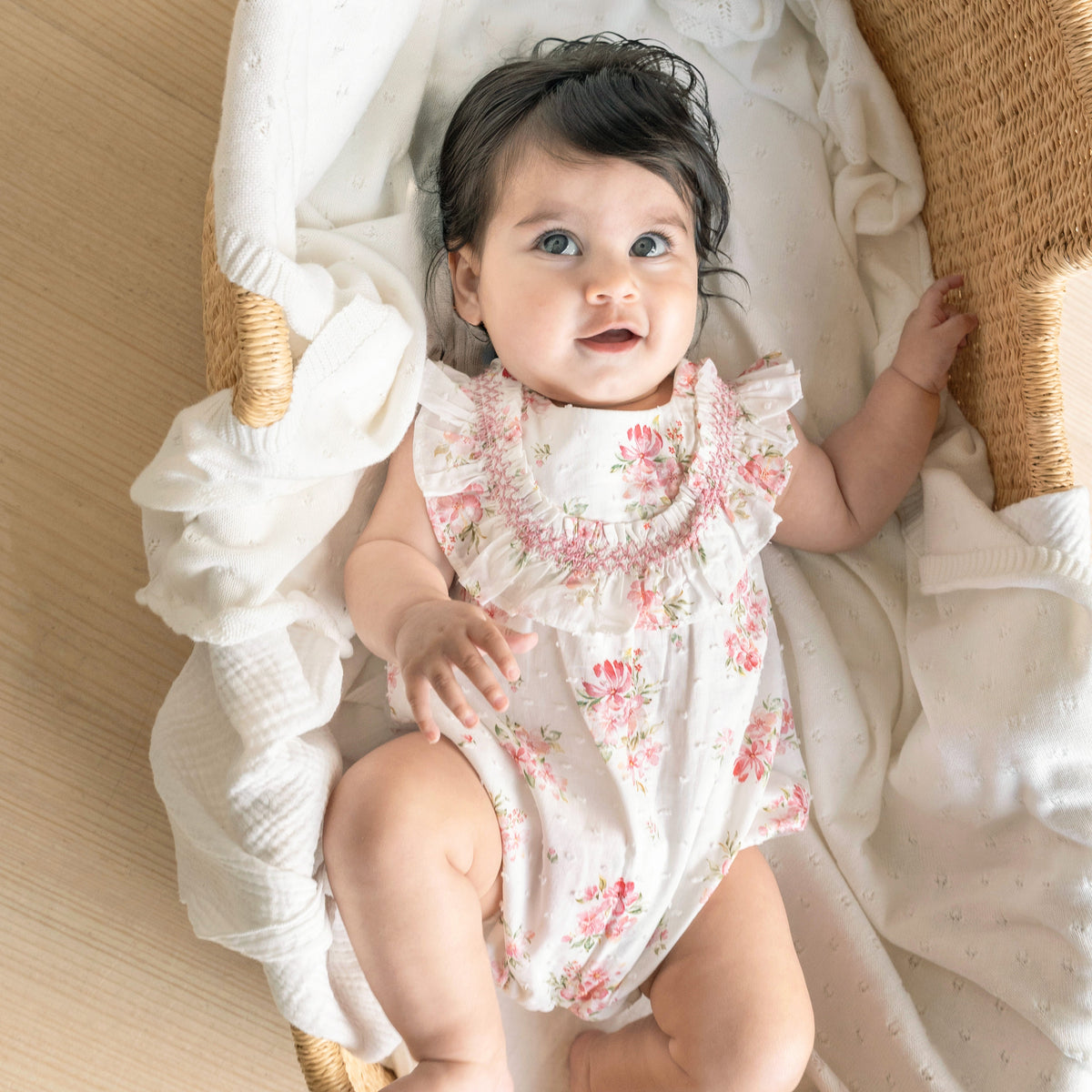 CHELSEA FRILL YOKE ROMPER