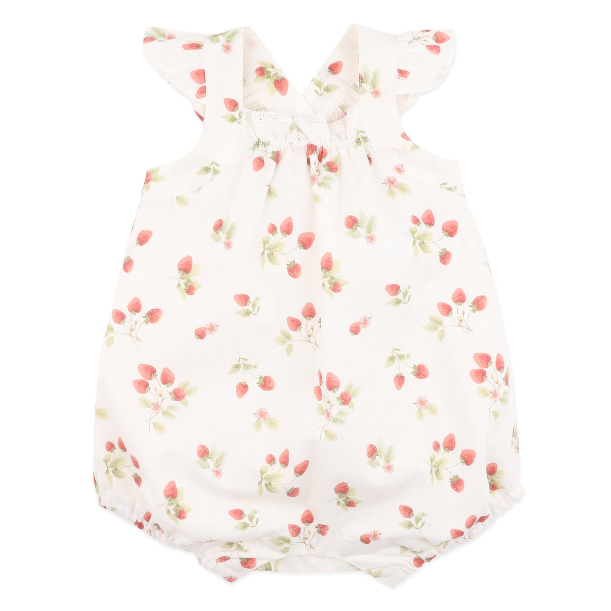 POPPY STRAWBERRY PRINT ROMPER