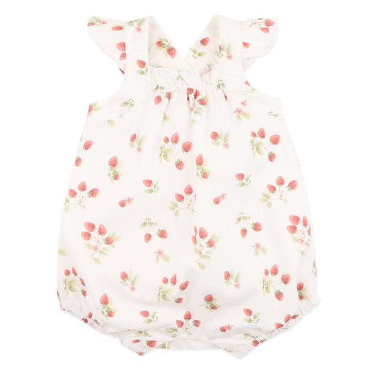 POPPY STRAWBERRY PRINT ROMPER