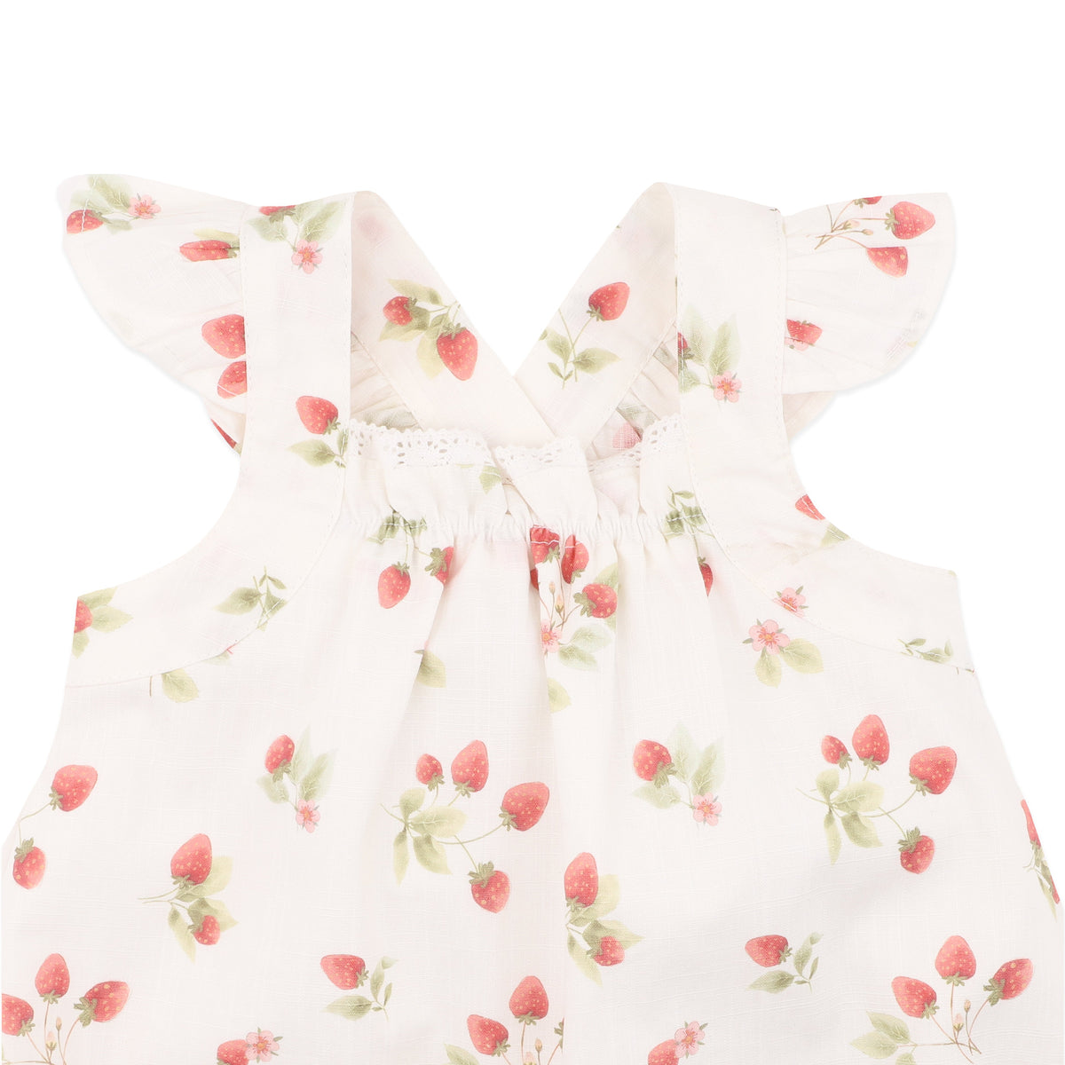 POPPY STRAWBERRY PRINT ROMPER