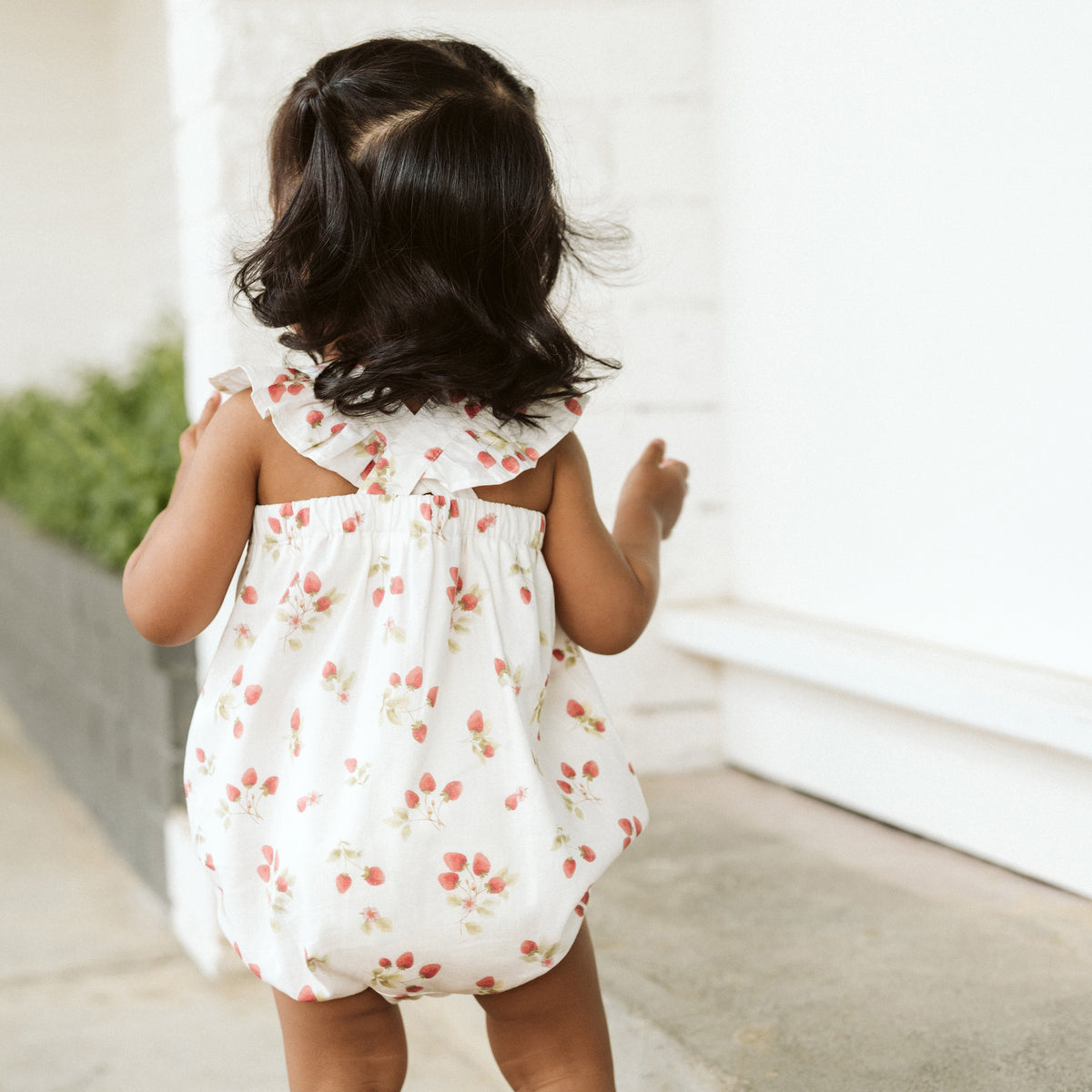 POPPY STRAWBERRY PRINT ROMPER