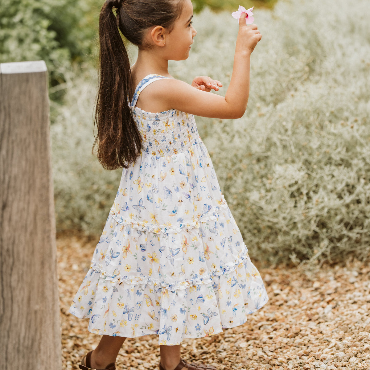 LIBBY TIERED BUTTERFLY DRESS 3-7Y