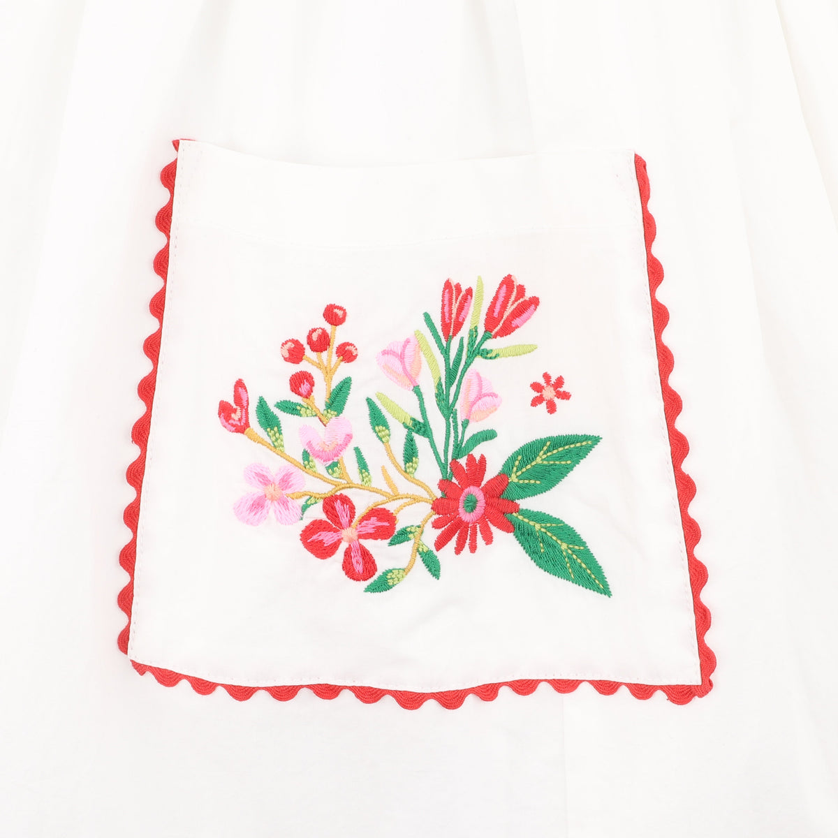 FESTIVE RIC RAC POCKET DRESS 2-7Y