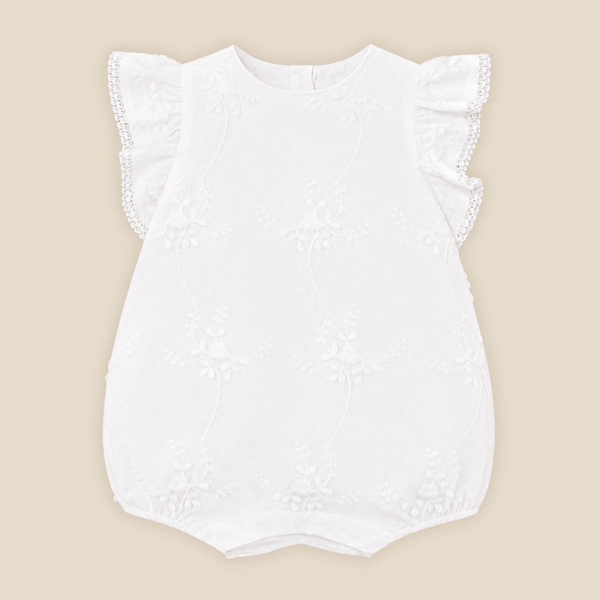 3D FLORAL EMB. ROMPER