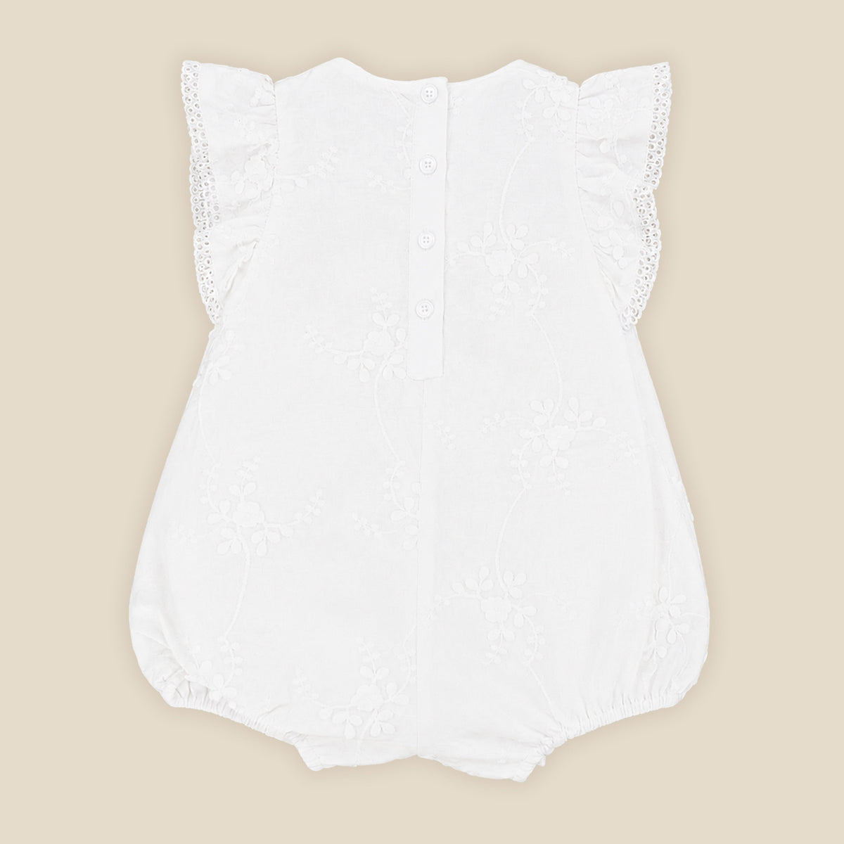 3D FLORAL EMB. ROMPER