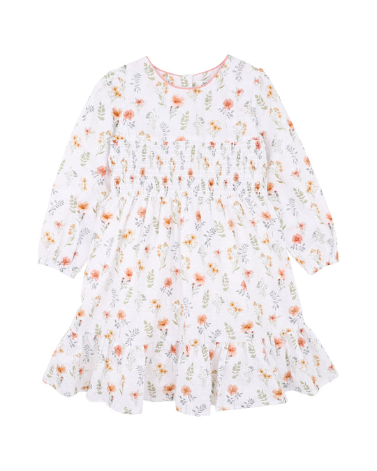 GEMMA ORGANIC SHIRRED DRESS | 3-7 YRS