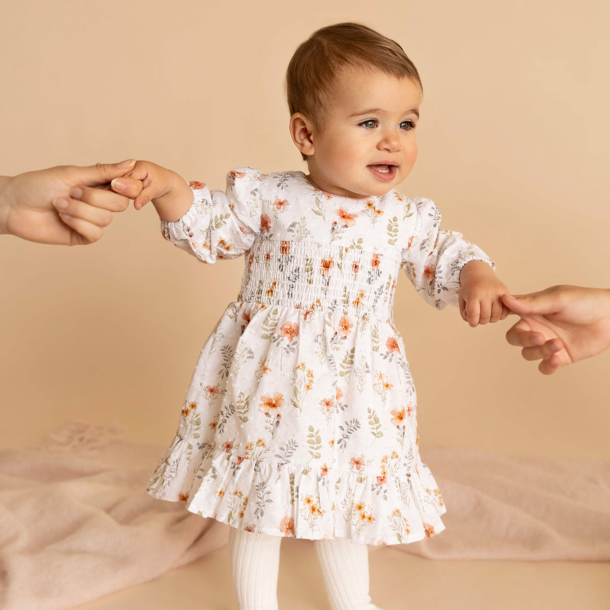 GEMMA ORGANIC SHIRRED DRESS