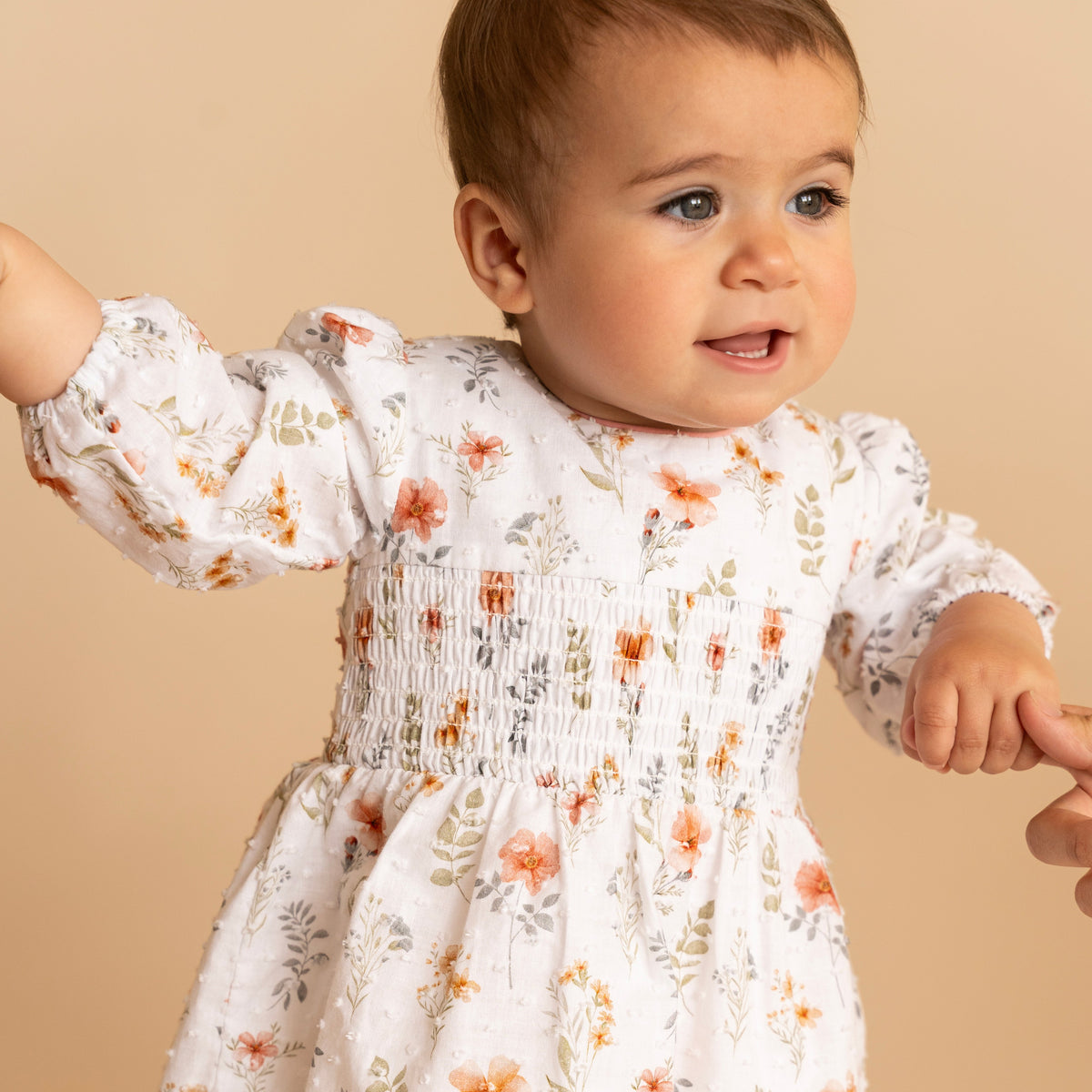 GEMMA ORGANIC SHIRRED DRESS