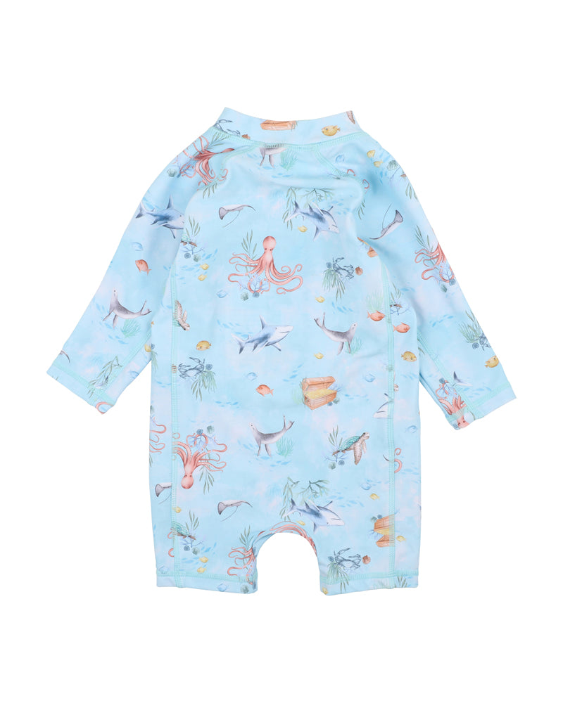 Flinn Print LS Sunsuit