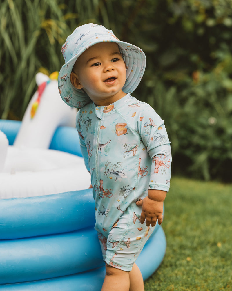 Flinn Print LS Sunsuit