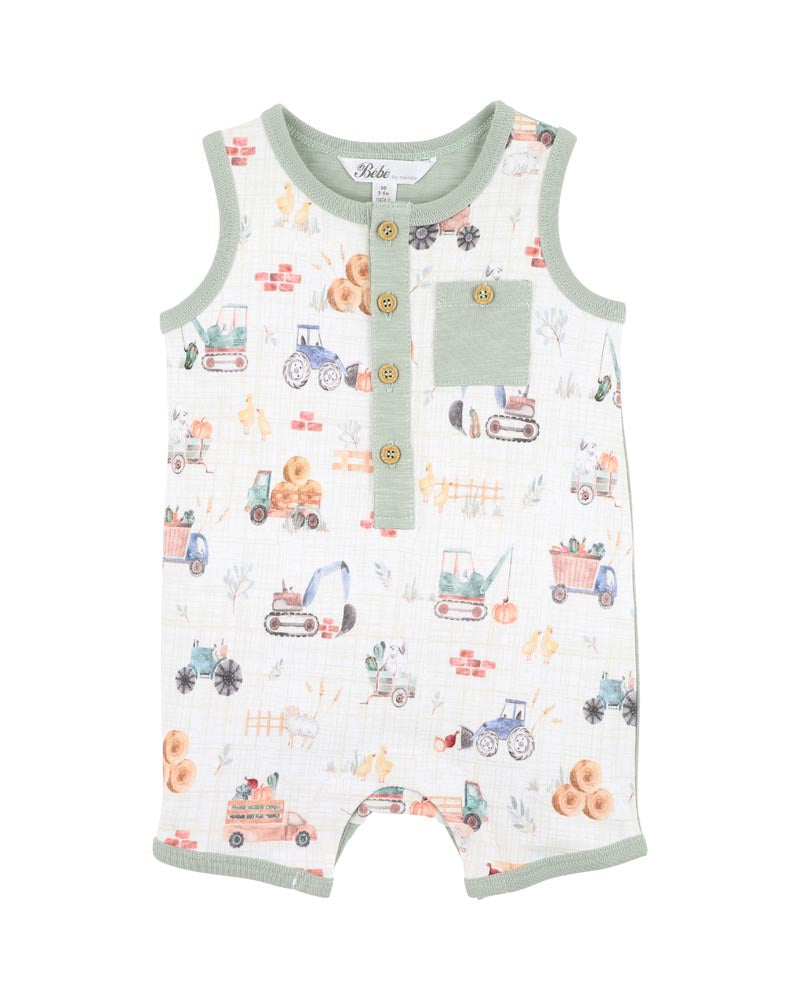 Clayton Print Sheep Romper