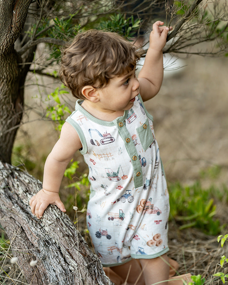 Clayton Print Sheep Romper