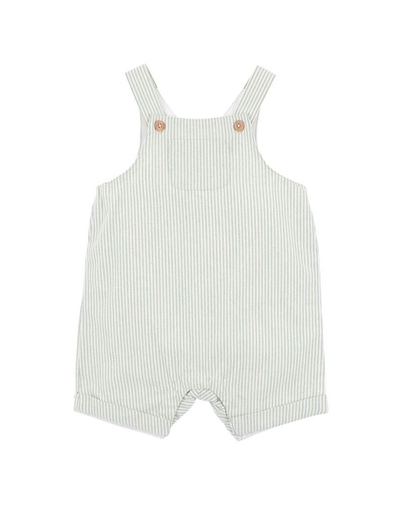 Roman Green Stripe Overalls