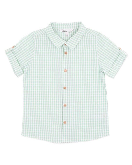 Roman Green Check SS Shirt | Green Check