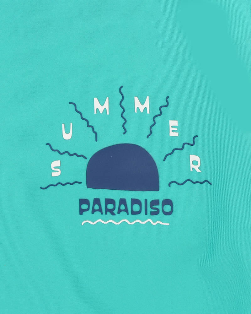 Boys Teal Green LS Rash Top