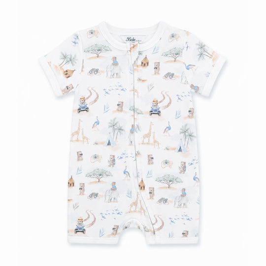 BRADY ORGANIC SS ZIP ROMPER