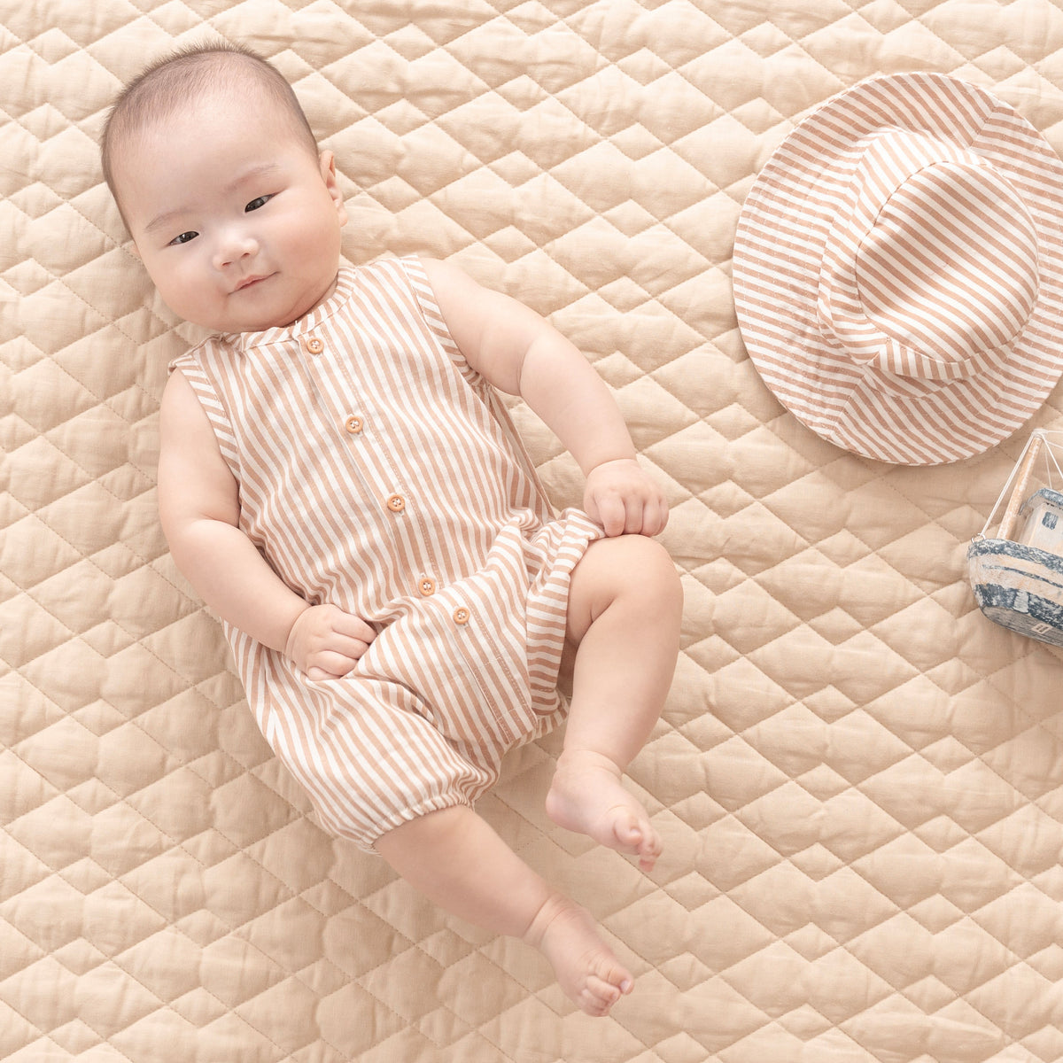BRADY STRIPE WOVEN ROMPER