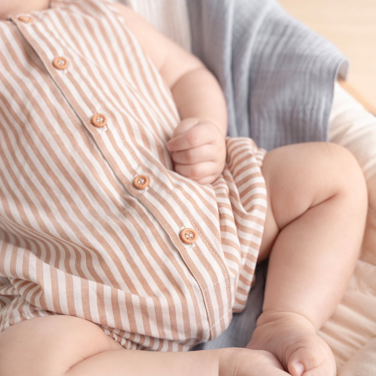 BRADY STRIPE WOVEN ROMPER