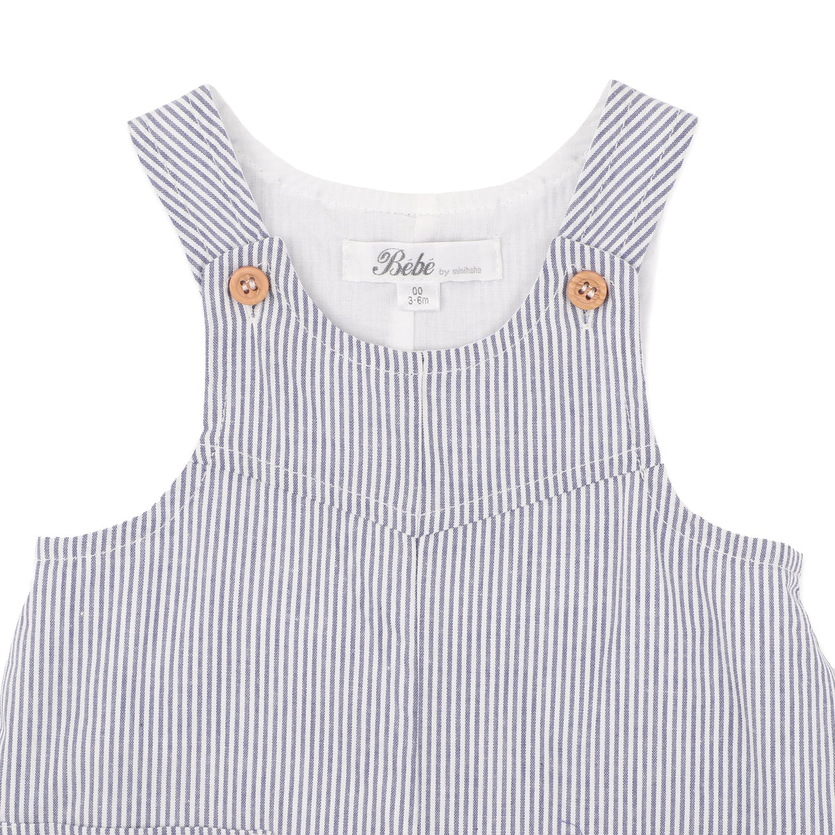 BRADY STRIPE WOVEN OVERALLS