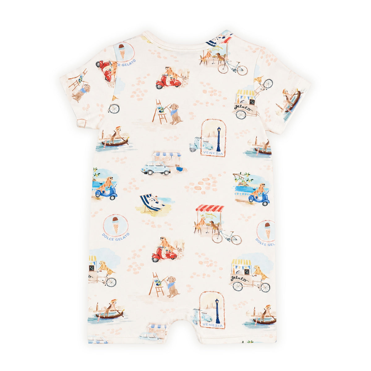 ALEXI ORGANIC SS ZIP ROMPER